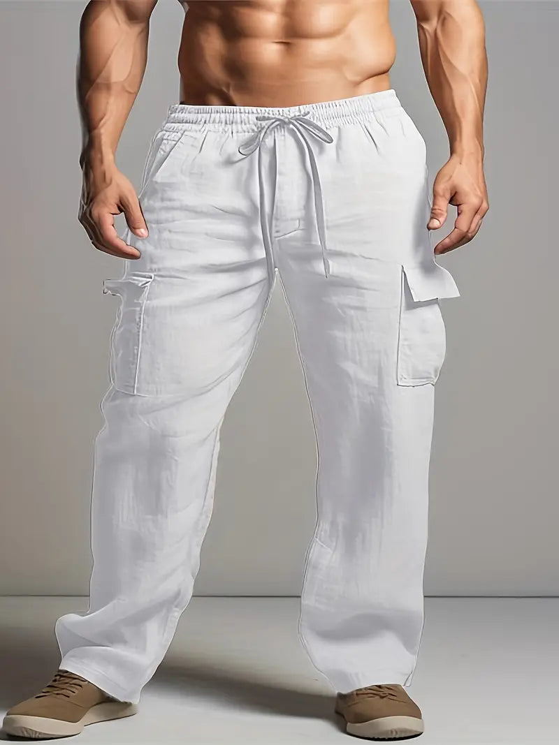 Caleb - Pantalon homme Baggy Linen