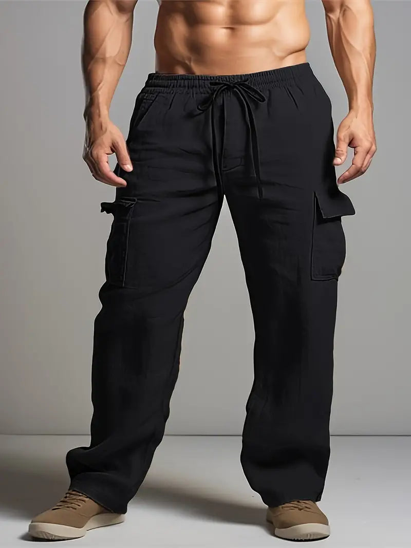 Caleb - Pantalon homme Baggy Linen