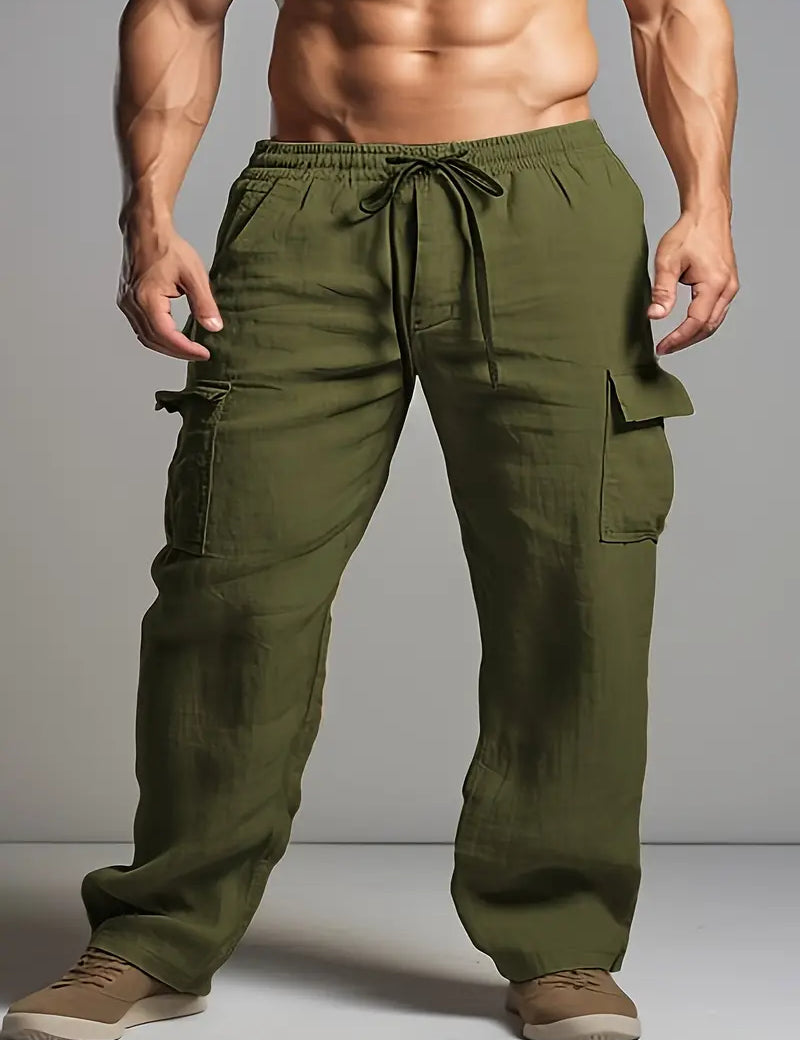 Caleb - Pantalon homme Baggy Linen